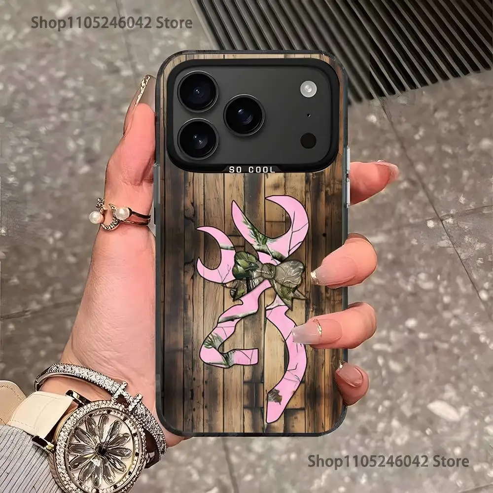 Cool B-BrowningS Capa de telefone preta fosca à prova de choque para iPhone 17,16,15,14,13,12,11,Pro,XS,Max,Plus,Mini,SE4,E