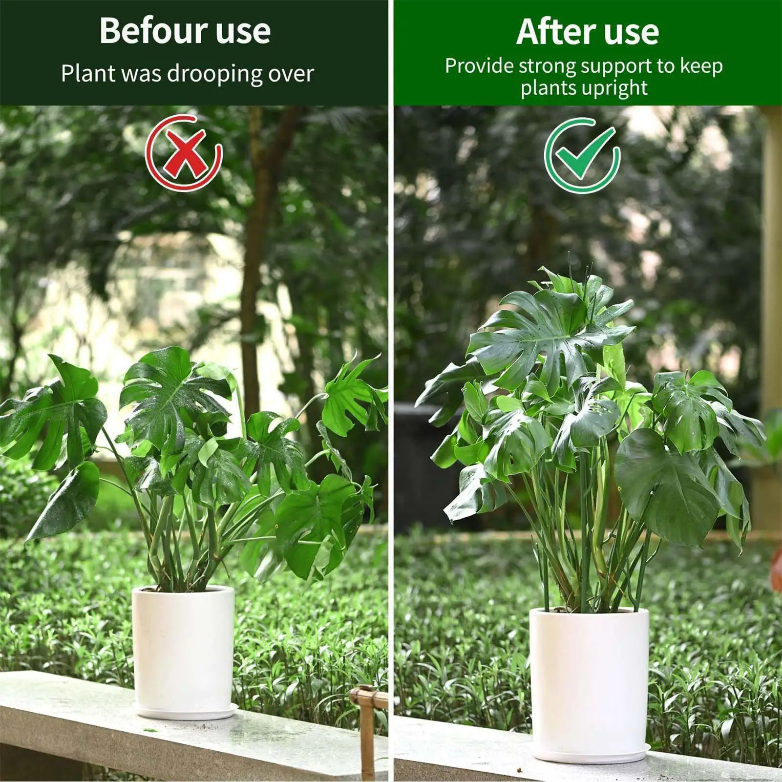 Plant Support Stakes Reusable Simulated Tree Branch Plant Stakes Vine Climbing Bracket for Potted Plants Garden Tools