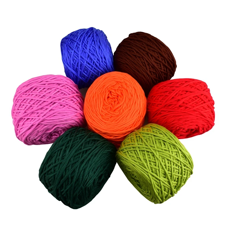 QUANFANG 200g Cotton Yarn Cotton Chunky Wool Hand-Woven Crochet Knitting Yarn Warm Soft Yarn For DIY Sweaters Hats Scarves