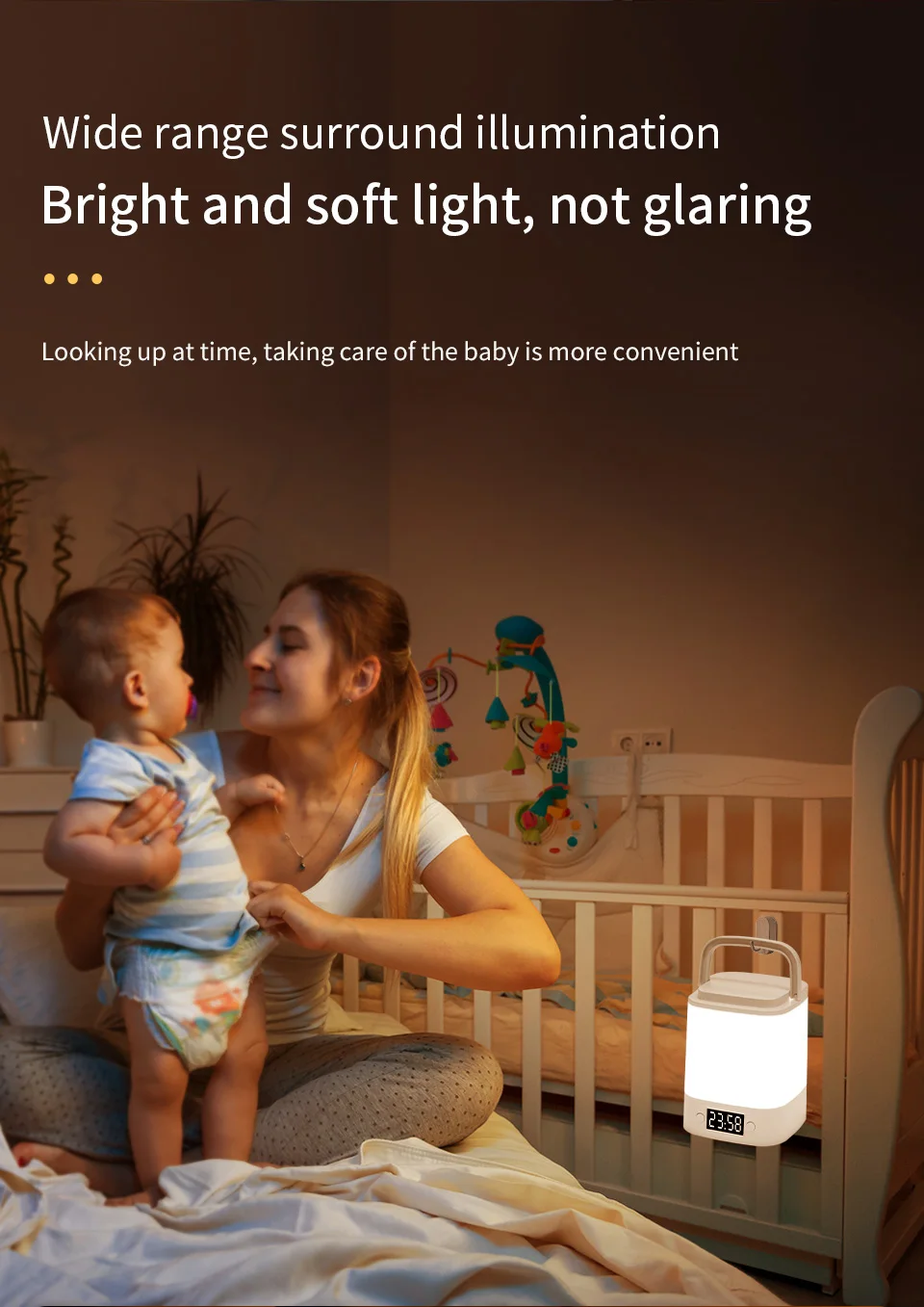 LED Night Light Bedside Rechargeable Desk Lamp Bedroom Baby Feeding Eye Protection Sleep Children's Room LightS Table Lamp
