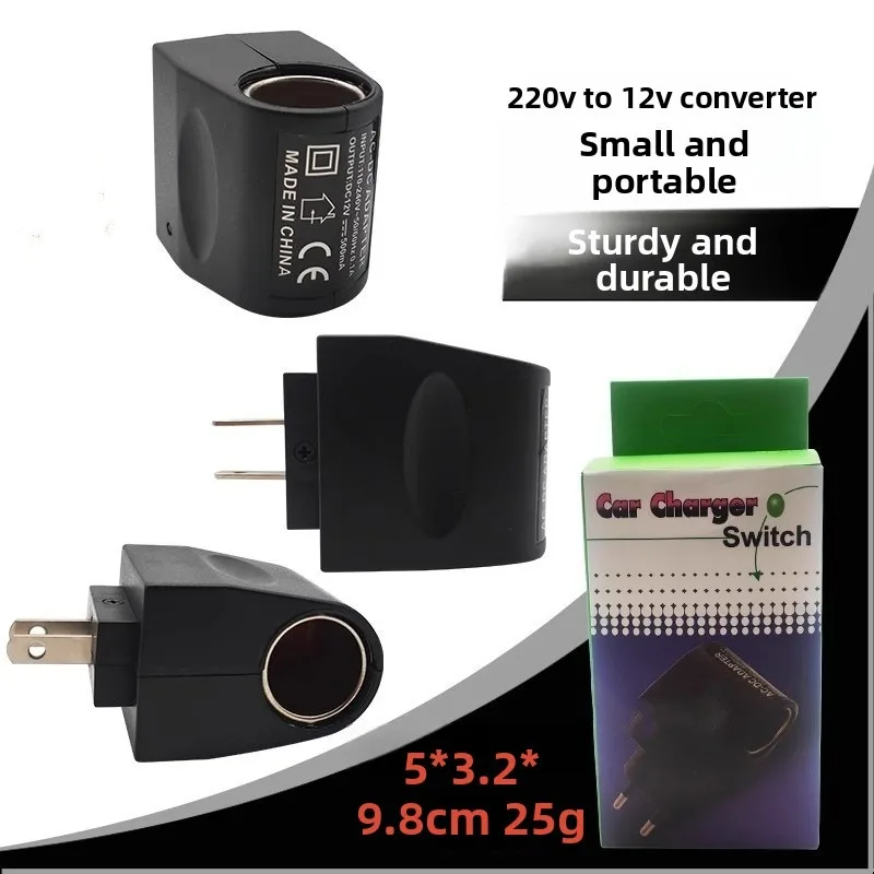 

Universal 220V AC To 12V DC Car Power Adapter Socket Converter 220V To 12V Household Cigarette Lighter EU Plug