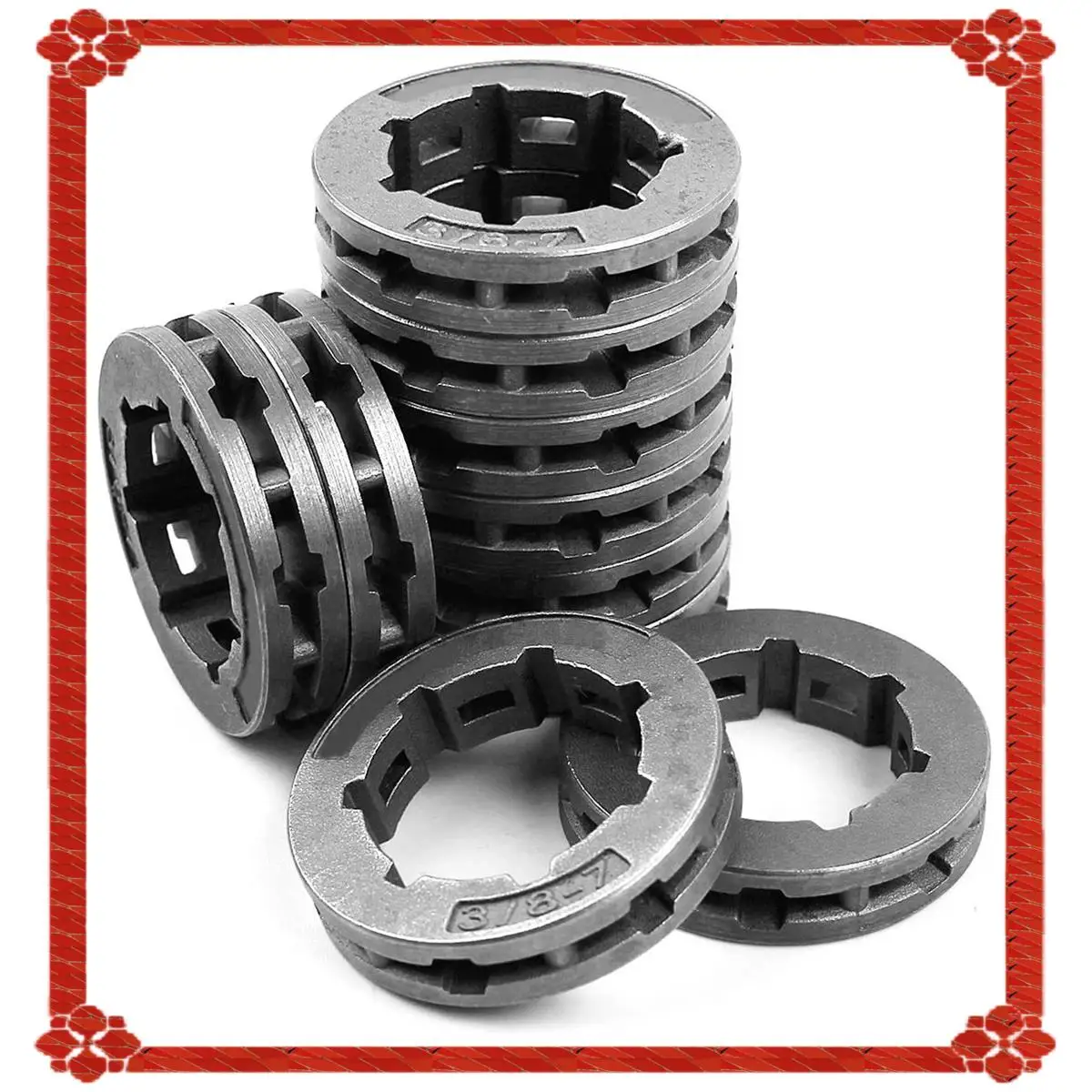 

24-Hour Delivery 10Pcs 3/8 Inch 7T 22Mm Chain Drive Rim Sprocket For HUSQVARNA 266 268 272 280 285 288 355 362 372XP 380 385XP C