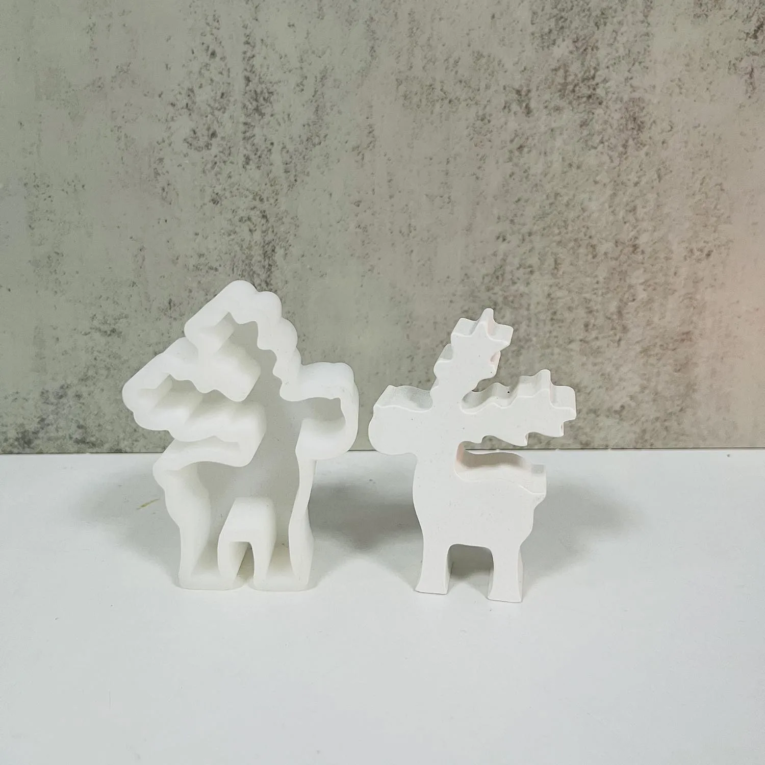 Elk Shaped Silicone Mold Plaster Cement Ornament Making Tools Home Decor Resin Casting Aromatherapy Mould