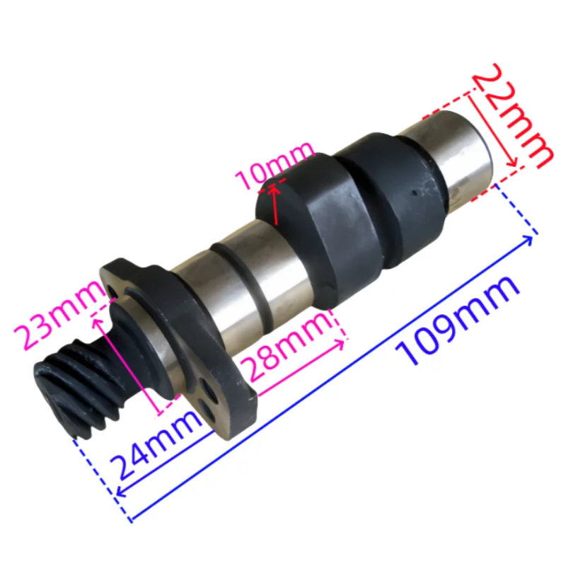 

Motorcycle Camshaft for Suzuki Haojue Qingqi Jingcheng Haojin Lifan Sanlg GN125H/F GS125 HJ125 LF125 Engine Timing Cam Shaft