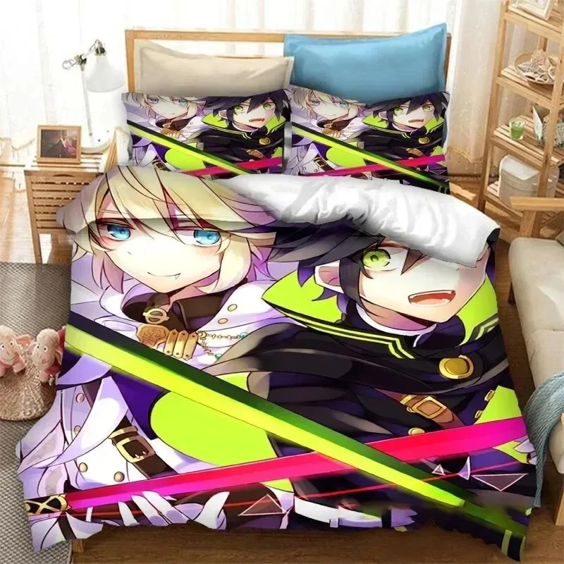 

Anime Seraph of the End Mikaela Hyakuya Bedding Set Bedroom Soft Modern Bedspreads Comefortable Duvet Cover Quilt Pillowcase