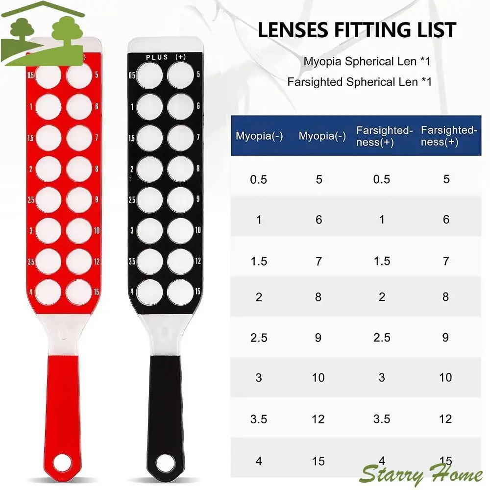 

Comfortable Handle Ophthalmic Retinoscopy Lens Optometric Retinoscopy Bars 2 Bars 32 Lenses Pocket Lens Set Red & Black