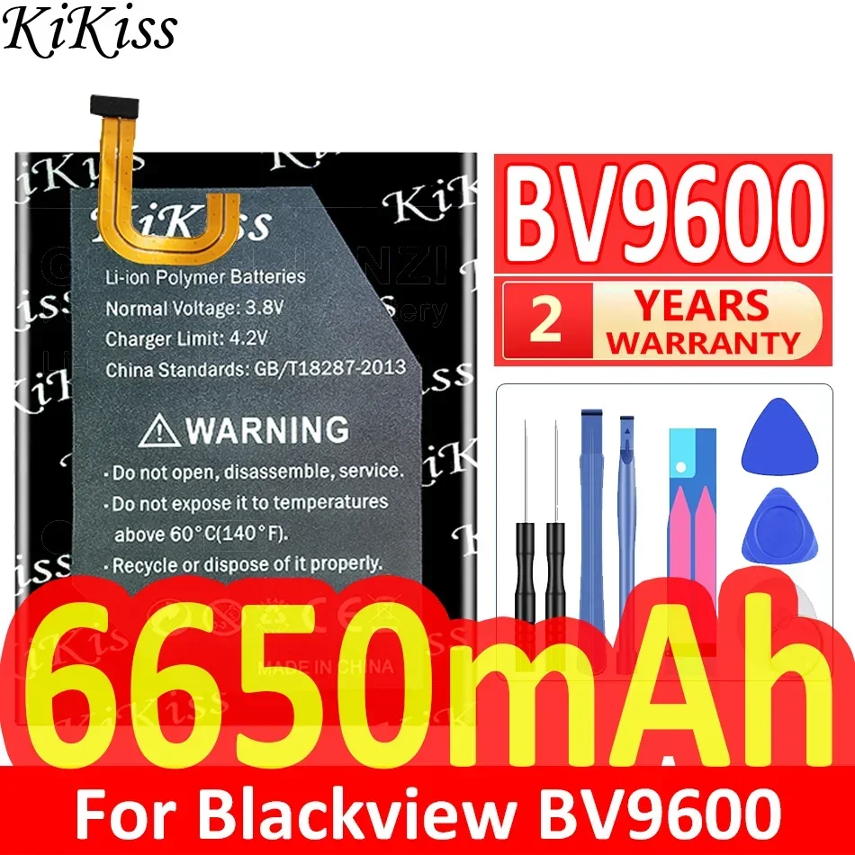 

Мощный аккумулятор KiKiss, 6650 мАч BV 9600 для Blackview BV9600/BV9600 Pro BV9600Pro, аккумуляторы Bateria