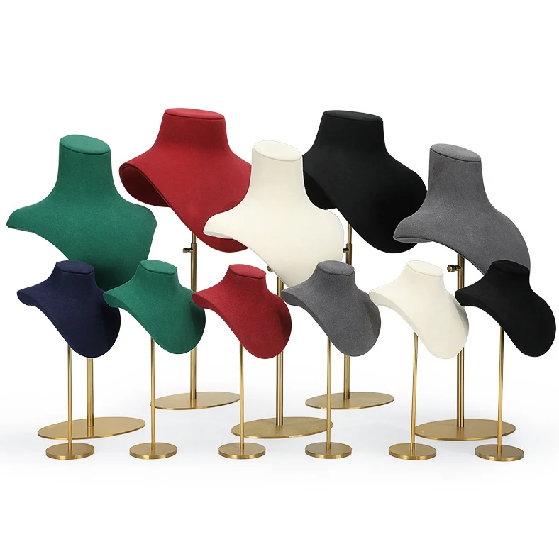 

Necklace Display Stand Metal Base Portrait Model Jewelry Ornament for Pendant Showcasing Adjustable Height Jewelry Store stand