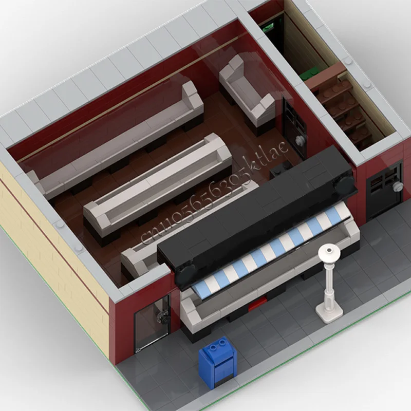 1796 ELEMENTÓW Dom Ulica Streetlie Serenade Record Store MOC Personalizowany Modułowy Zestaw Klocków Edukacyjny DIY Prezent Urodzinowy