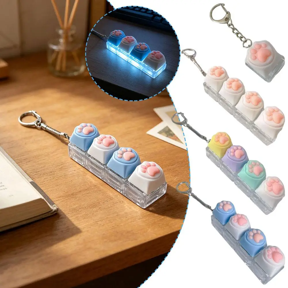 12349 Keys Combination Keychain Cat Claw Cap Fidget Button Stress Relief Toy For Kids Adults Home Office Outdoor Daily Use Toys