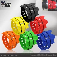 Silenciador de motocicleta redondo, cubierta protectora de silenciador de escape Universal para Honda, Yamaha, Husqvarna Dirt Pit Bike