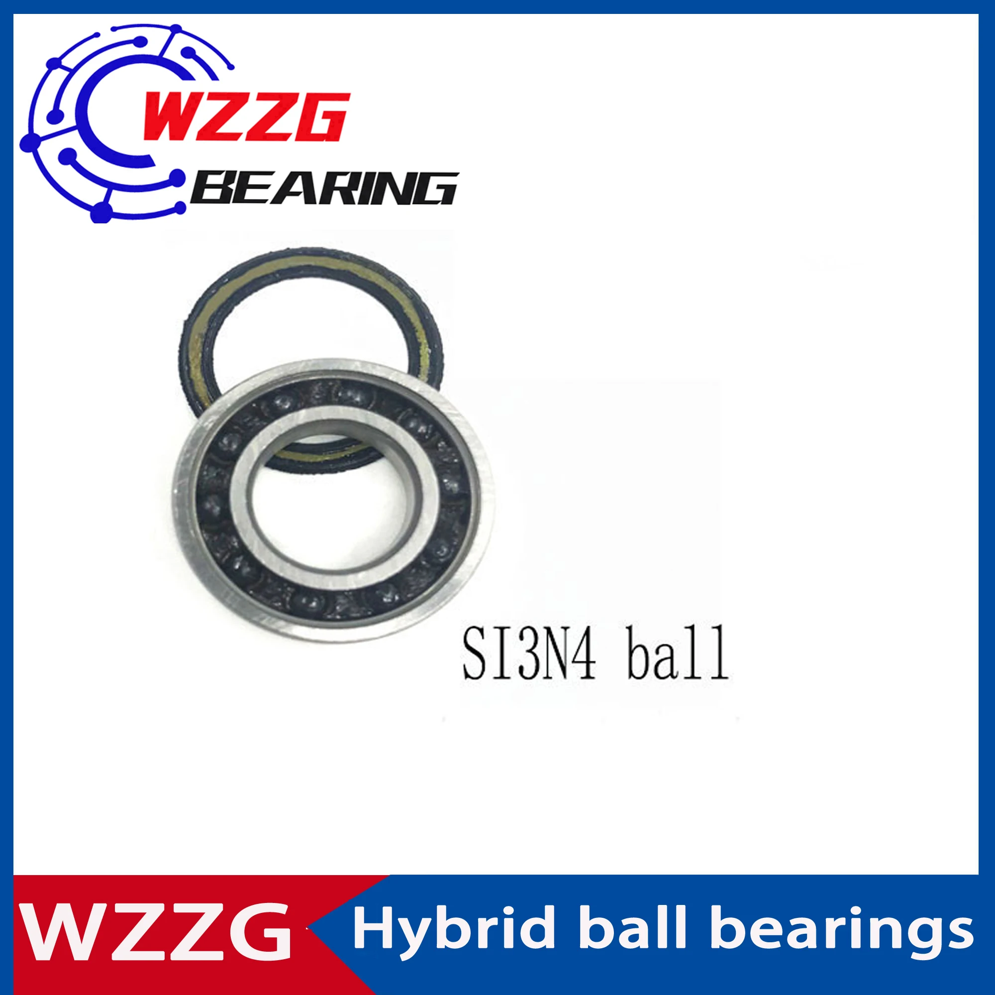 Stainless Steel Hybrid ceramic SI3N4 ball Bearings bicycle Bearings 6200-2RS 6203-2RS 6300-2RS 6301-2RS 6302-2RS
