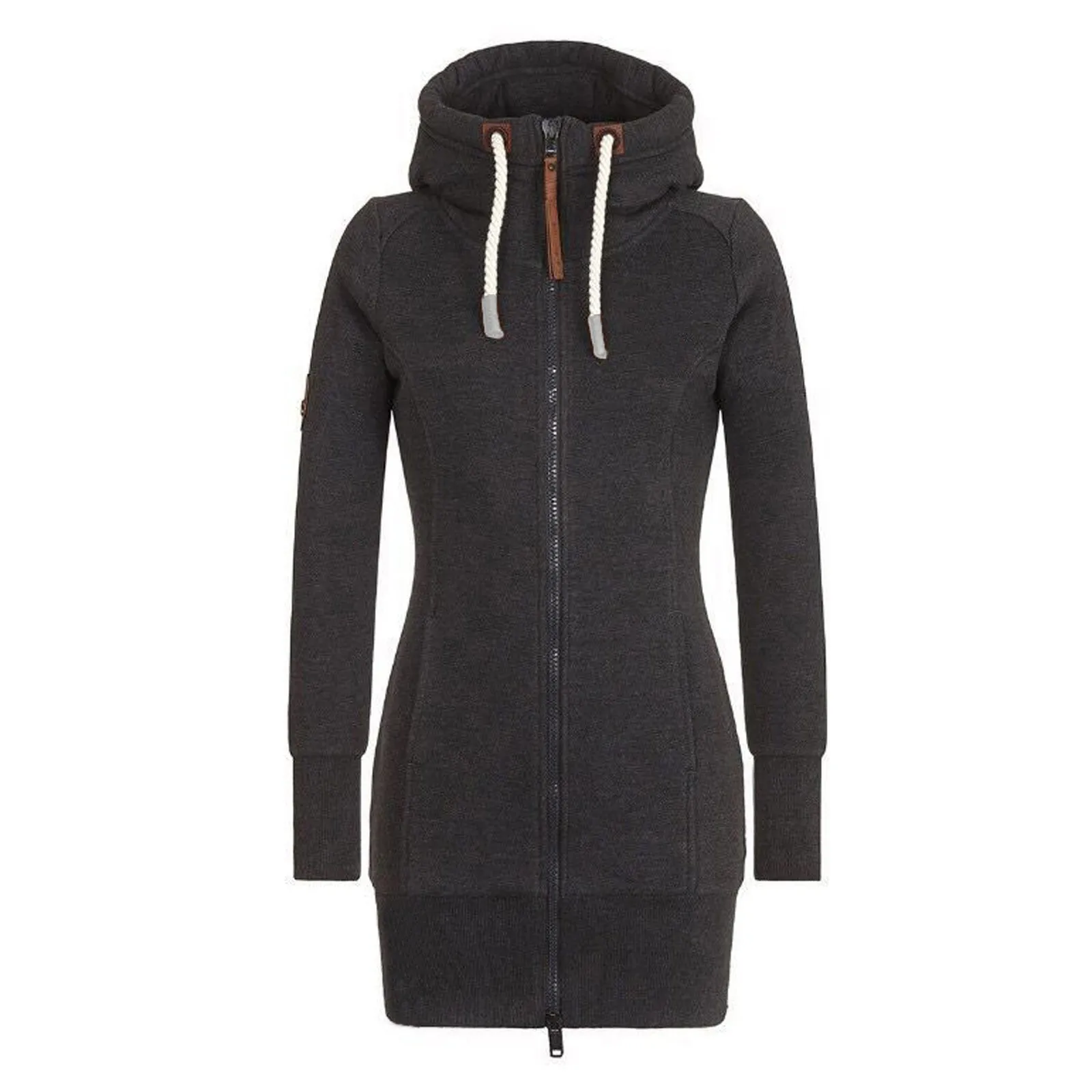 

Women Hoodies Solid Zip Up Pocket Jacket Oversized Harajuku Korean Sweatshirts Female Long Sleeve Hooded Blazer Sudadera