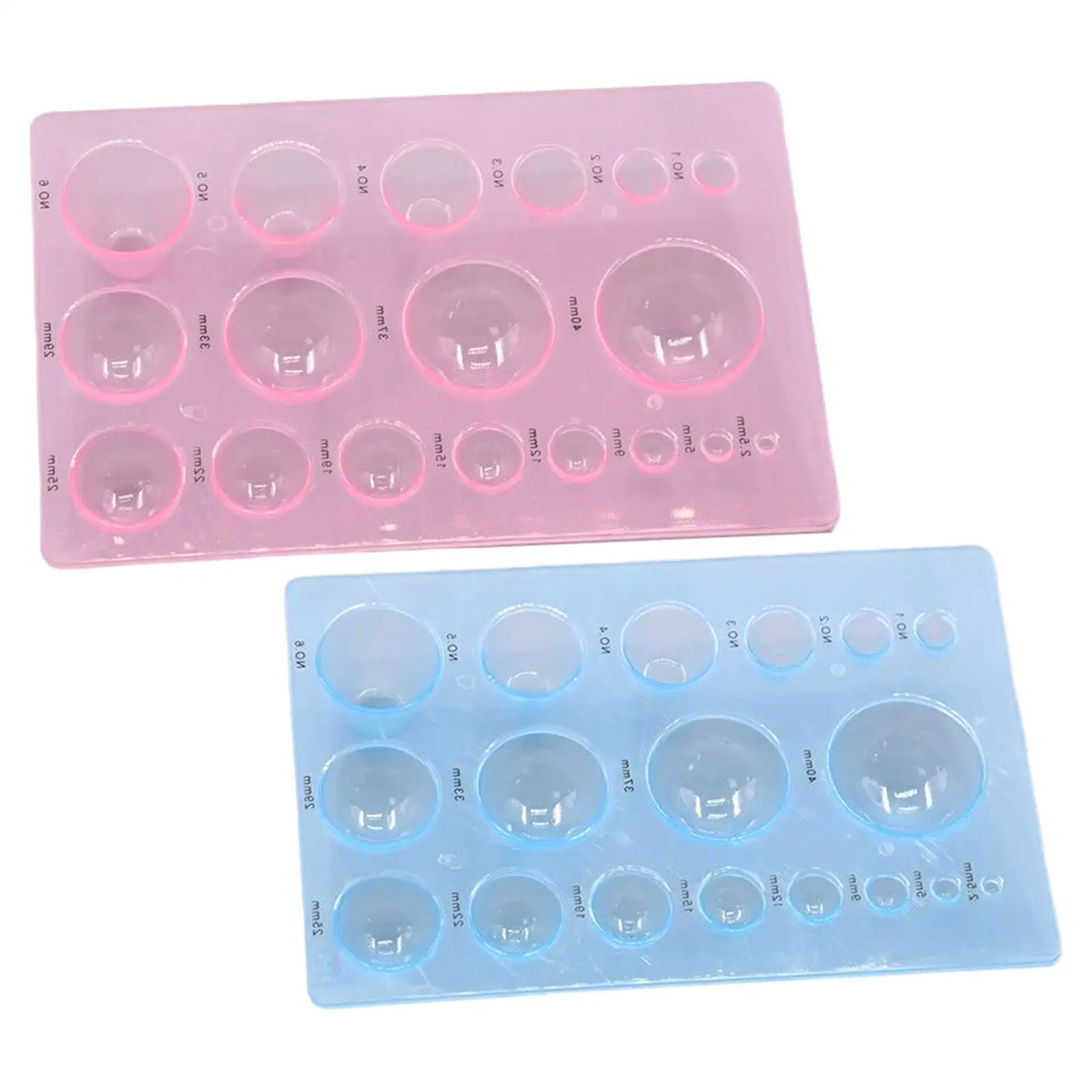 Plastic Semi Circle Mold for Resin Clay Candy Chocolate Baking Mould Art Craft Jewelry Pendant Making