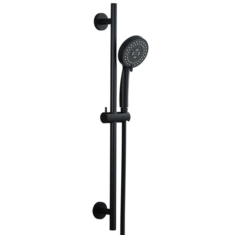 

2025 Brass Shower Sliding Bar Set with Hose 5 Functions Shower Head Adjust Height Shower Bar Drilling Shower Set ﻿