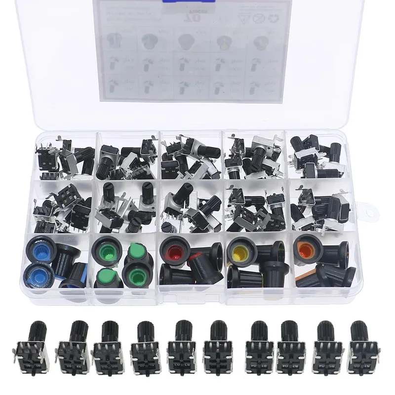 70Pcs/lot 10-type B1K-1M RV09 Potentiometer Assorted kit 10Value Each 5pcs
