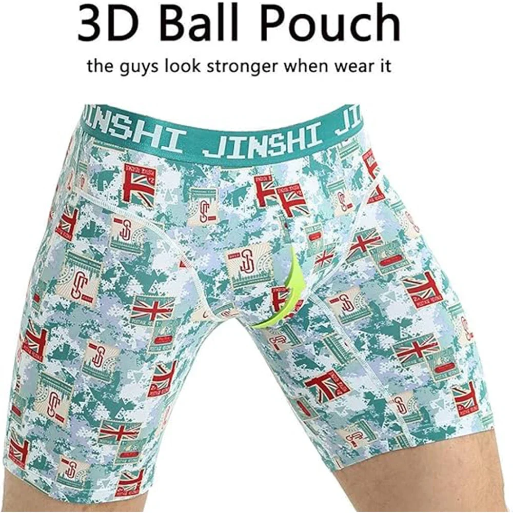 

Jinshi Men's Underwear Long Boxer Briefs Breathable Bamboo Viscose Underpants Boxer Shorts For Men