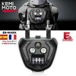 MT07 Headlight E-MARK MT 07 MT-07 LED Lamp DRL FZ07 FZ 07 2014 2015 2016 2017 Motorcycle Headlight MT07 110W 12V MT-07 Light