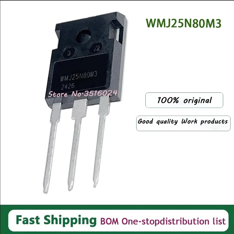 

10PCS/lot WMJ25N80M3 WMJ25N80 TO-247 800V 25A 100% NEW