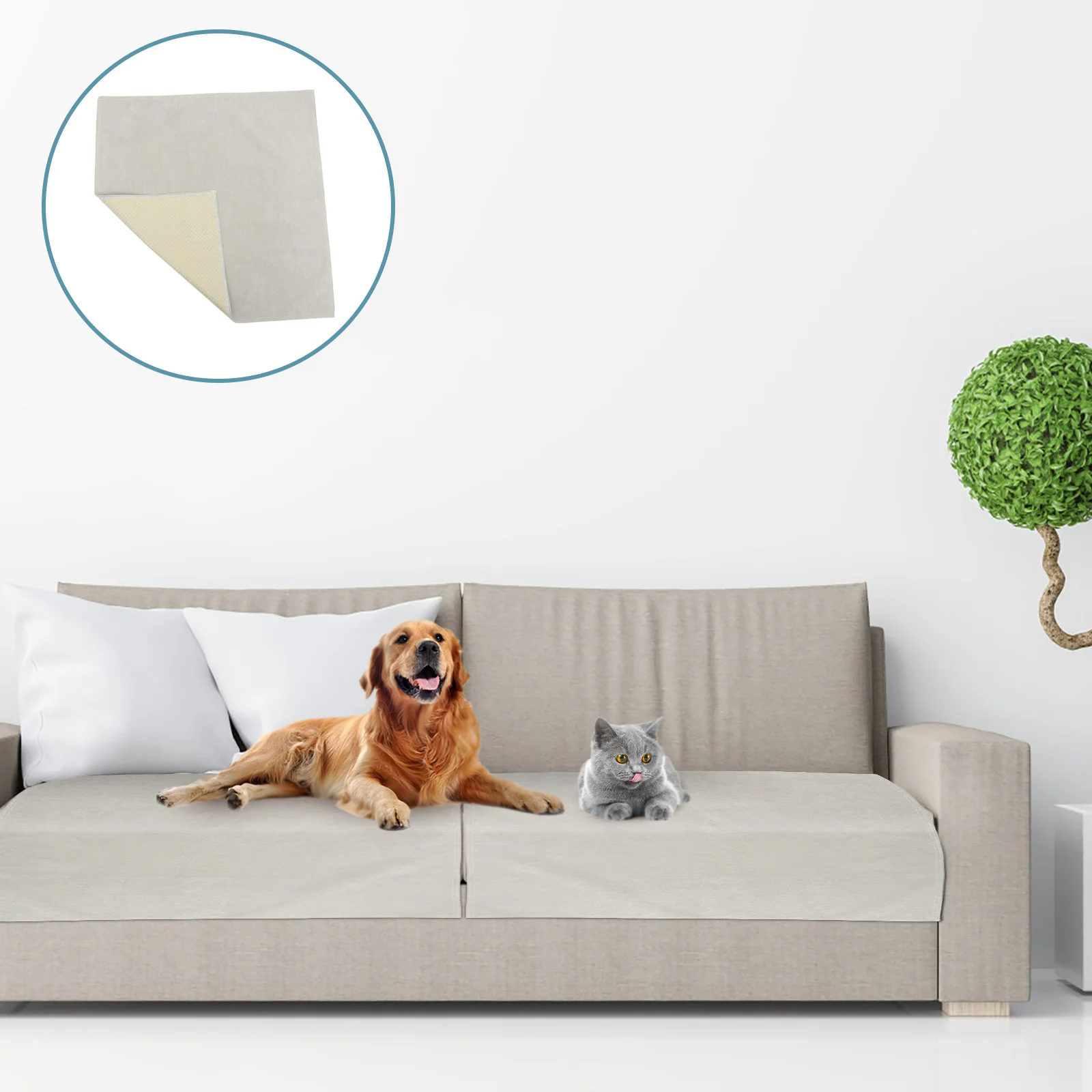 

Waterproof Pet Mat Lightweight Polyester Sofa Cover Couch Protector Blanket for Dogs Cats Summer Travel Sofa Blanket