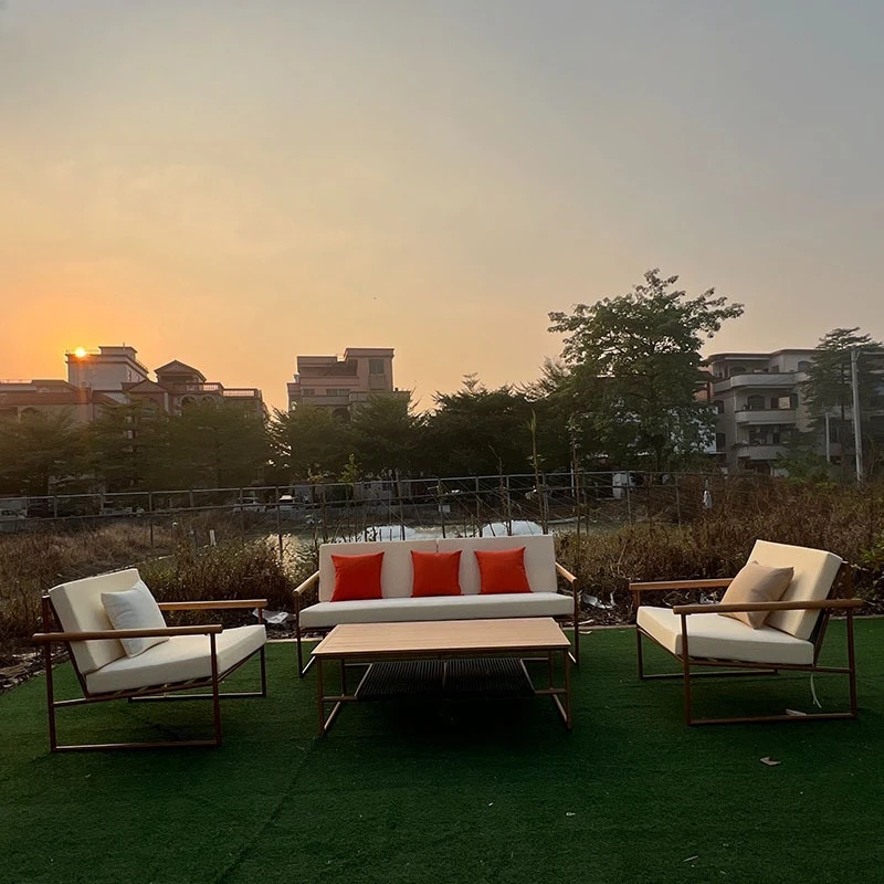 

Outdoor courtyard garden sofa terrace aluminum alloy table and chair combination sun protection and waterproof
