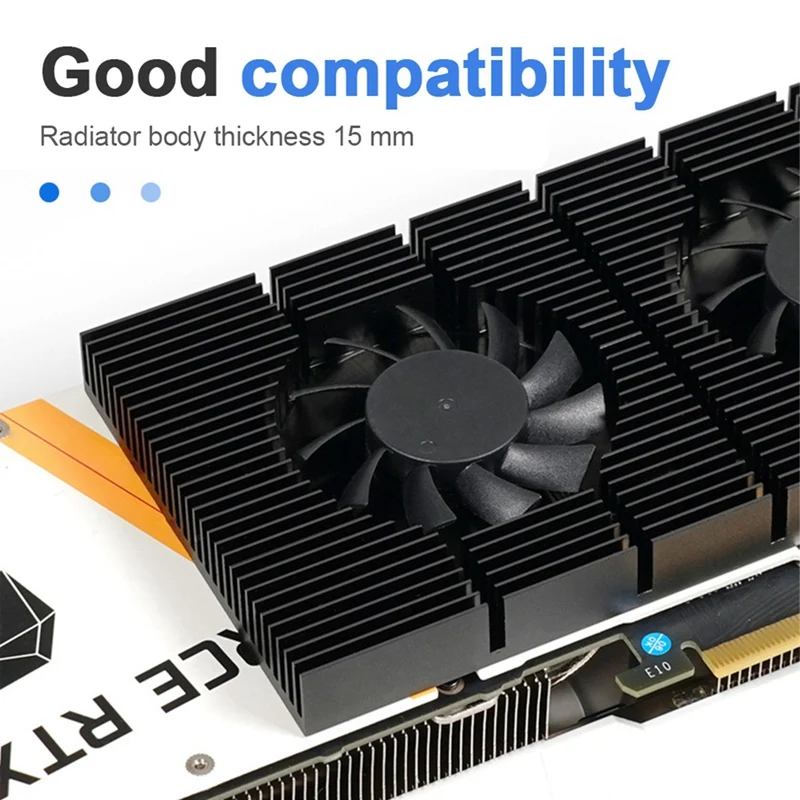 GPU Backplate Radiator Kit Graphics Card Backplane Memory Cooler Dual PWM Fan GPU Heatsink For RTX 3090 3080 3070