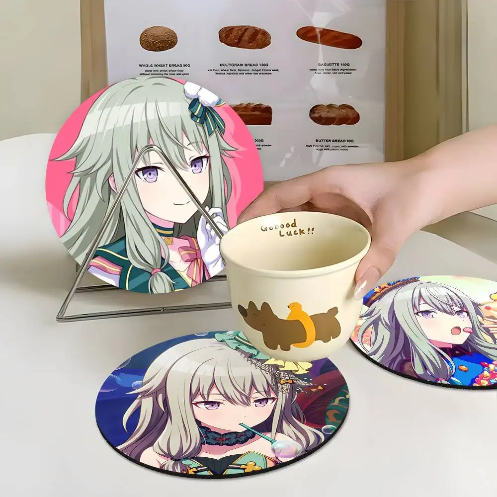 

1pc Music Game Kusanagi Nene Wooden Coaster Colour Printing Cup Mat Home Desk Decoration Gifts