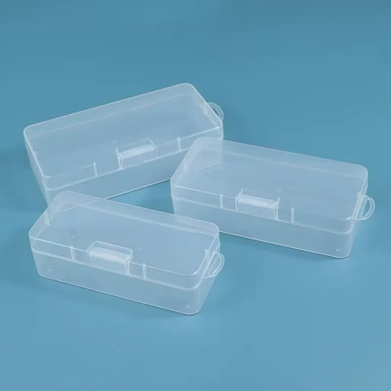 Plastic Box Transparent Jewelry Organizer Sample Box Small Tool Storage Box Nail Enhancement Tool Box Mobile Phone Repair Case
