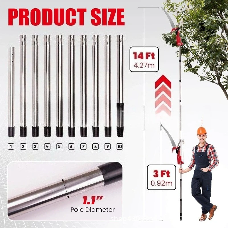 الارتفاعات العالية فرع المقصات للتمديد الربط قضيب التشذيب أداة شجرة الفاكهة مقص النباتات مقصات التقليم البستنة أداة يدوية #3