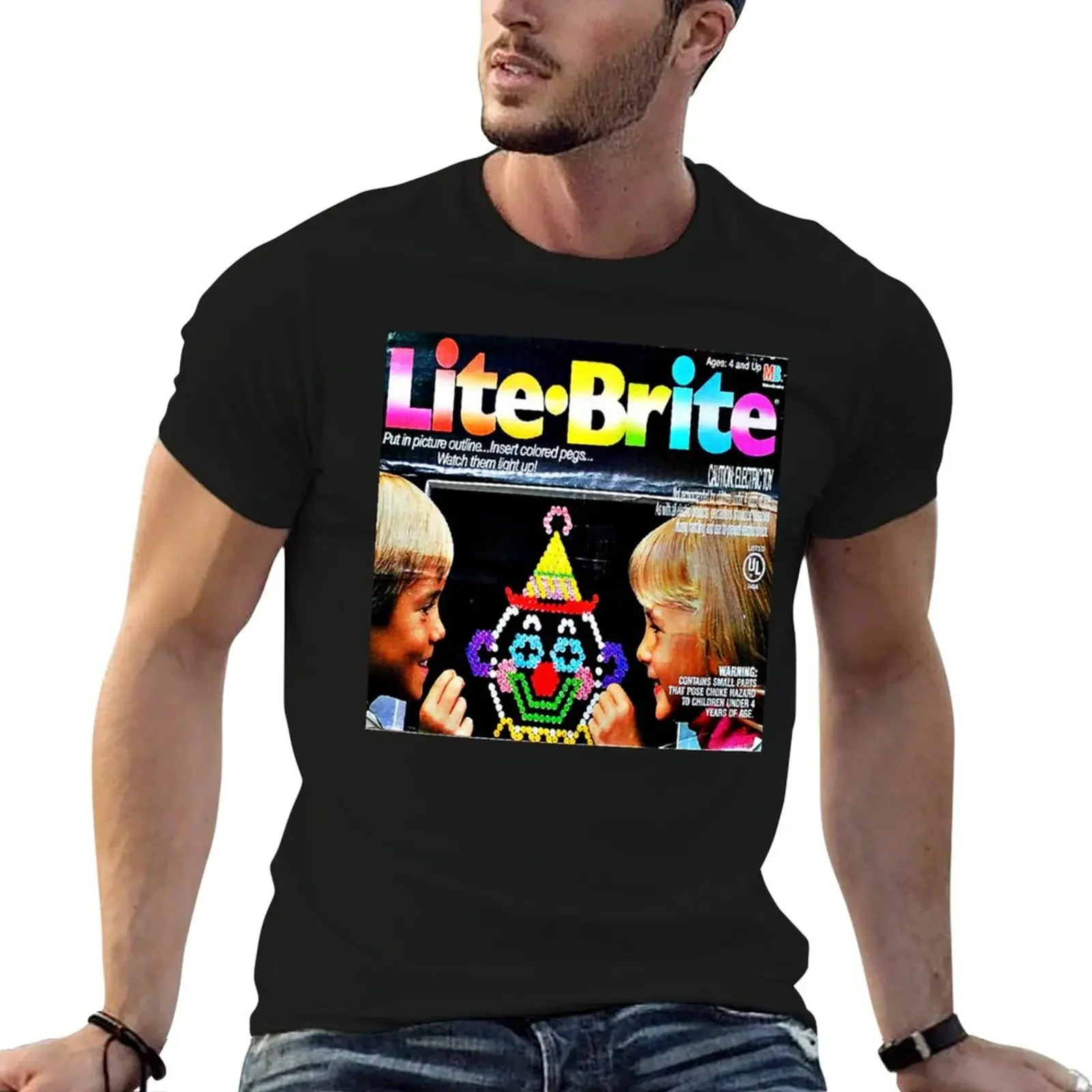

Lite Brite T-Shirt Aesthetic clothing vintage t shirts rapper graphic tees mens t shirts