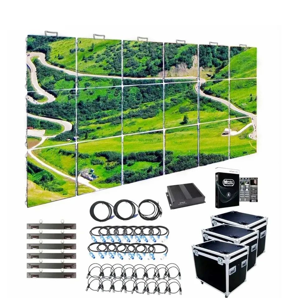 BOTAI LED screen outdoor advertising video wall waterproof led panel IP65 stage background led screen