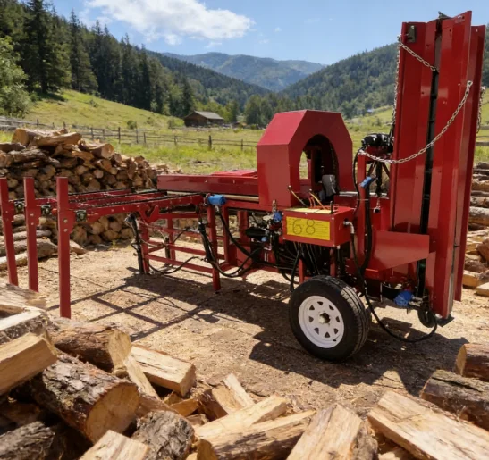 Customized Diesel-Powered 35-Ton Wood Splitter Machine Professional Firewood Cutter & Processor