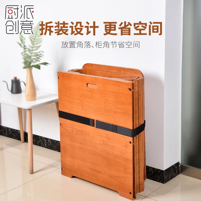 Solid wood disassembly and assembly foldable adult children's household solid wood wooden bath bucket adult bath tub