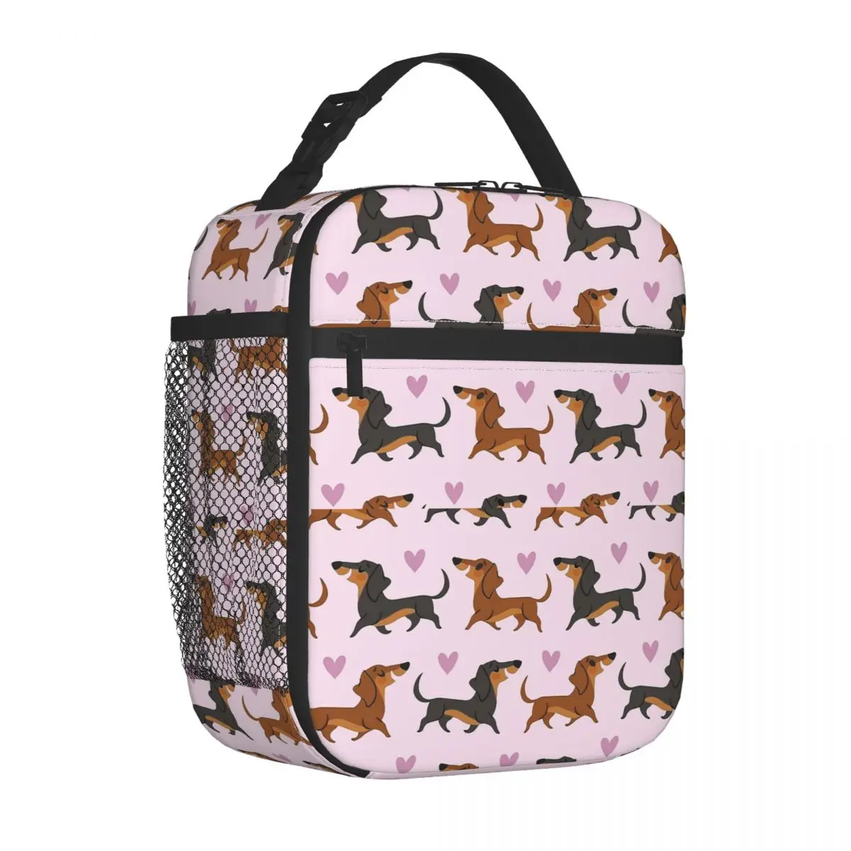 

Dachshund Wiener Sausage Doxie Dog Lover Insulated Lunch Bags Cooler Bag Meal Container Tote Lunch Box Food Handbags School