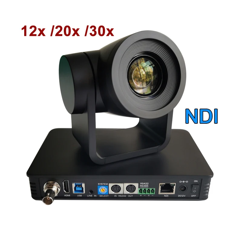 

NDI 1080P 12X / 20X /30x Zoom Live Streaming PTZ Broadcast Camera USB HDMI SDI LAN POE for Video Conference Church Youtube Skype