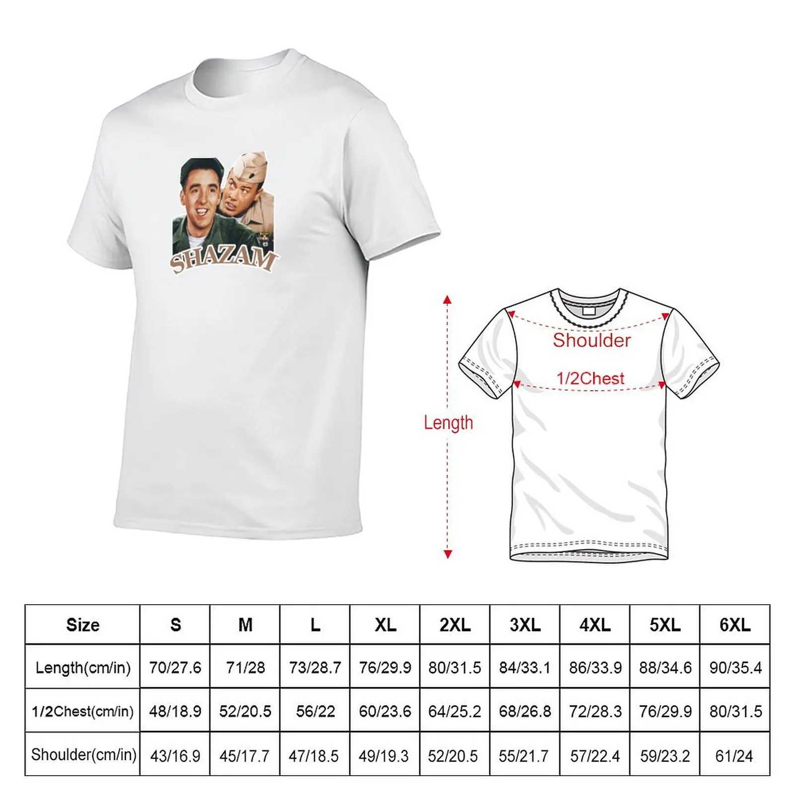 Gomer Pyle Shazam T-Shirt Herren T-Shirts Grafik Herren T-Shirt Baumwolle hochwertiges T-Shirt
