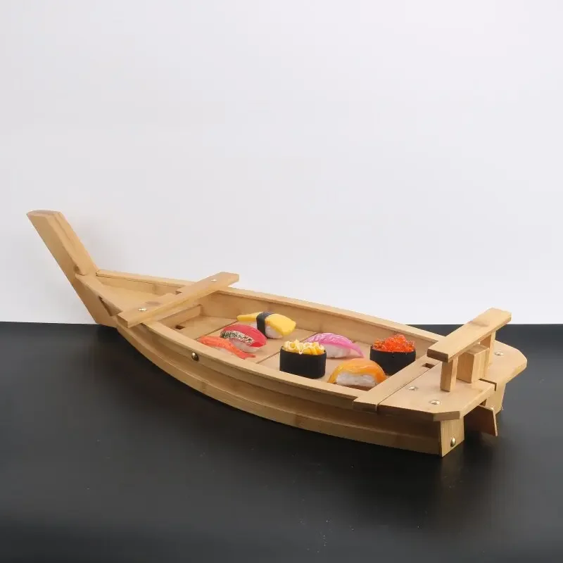

Декоративное блюдо JC Sushi Boat для сашими в японском стиле, для морепродуктов, с возможностью размещения сухого льда, бамбуковое