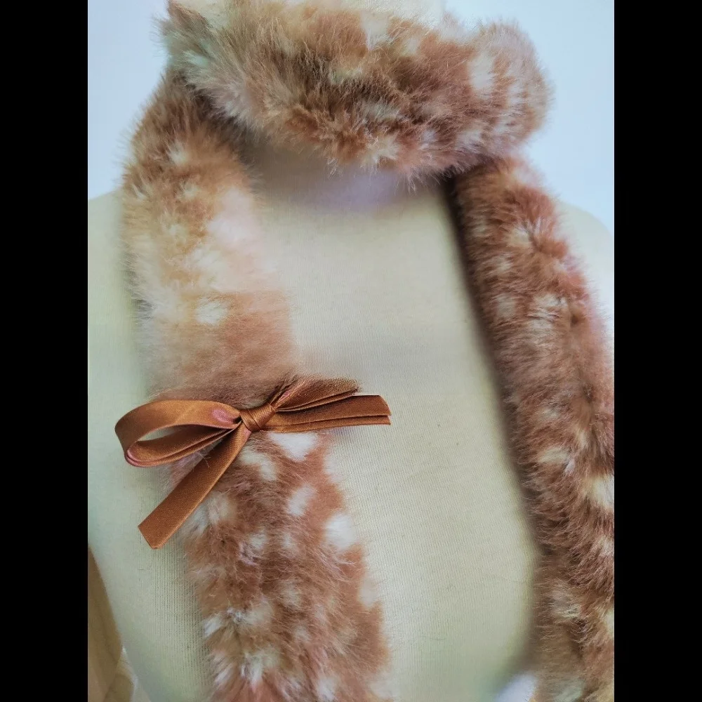 Креативный милый теплый шарф с изображением лося, морозостойкие украшения для косплея, аксессуары, наушники, утолщенная повязка для волос, осень-зима