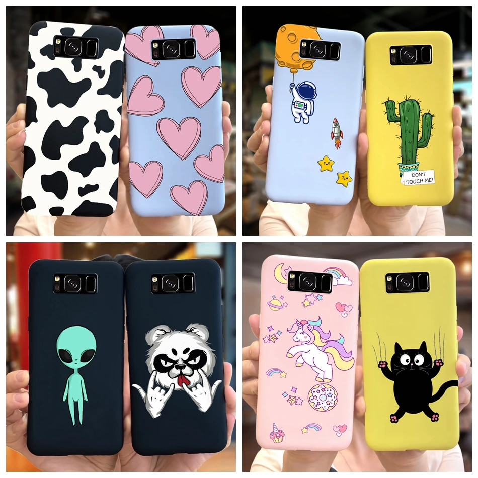 For Samsung Galaxy S8 Case Samsung S8 Plus Phone Case Cute Cartoon Macaroon Silicone Soft Cover For SamsungS8 S 8 S8+ G950 G955F