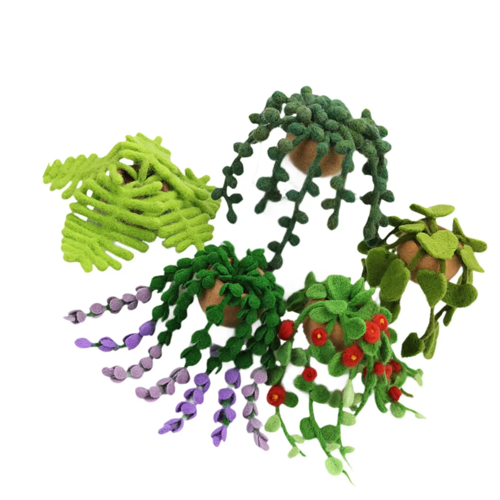 Hanging Plants Needle Felt Kit Lightweight for Decorating Window Holiday