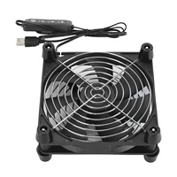 140mm Computer Case Fan 3 Speed 5V USB Powered 2800RPM Portable Computer Case Cooling Fan for Tablet TV Receiver Router DVR