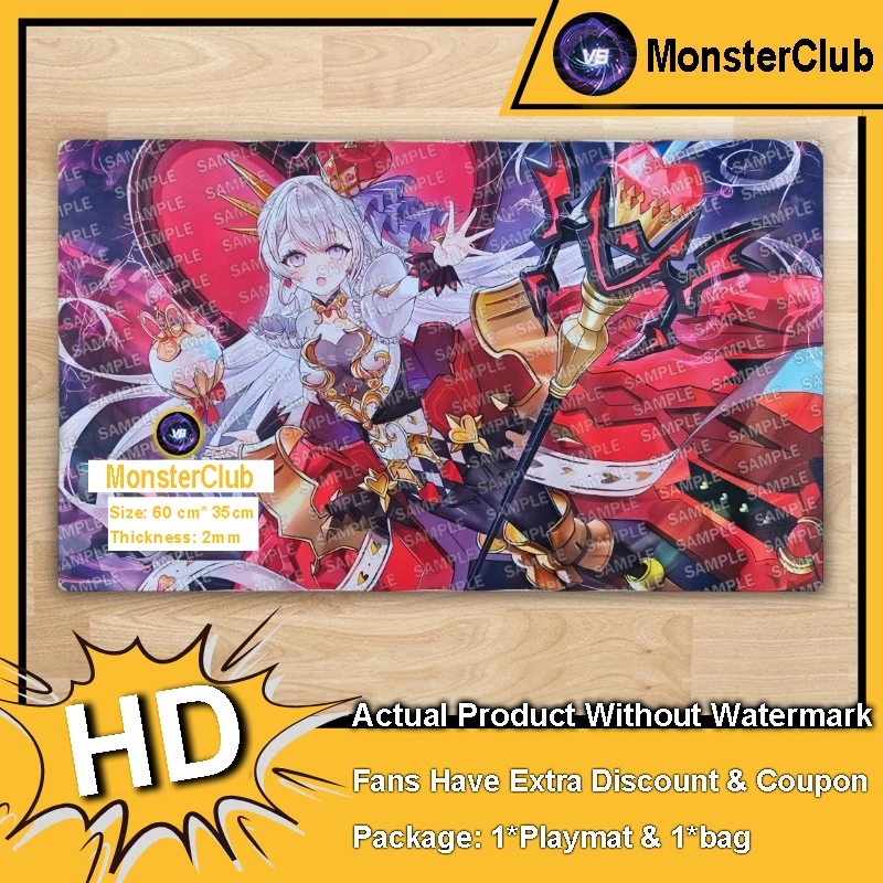 

YuGiOh Playmat Maliss Q Hearts Crypter TCG CCG Mat Maliss C MTP-07 Board Game Pad Trading Card Game Mat Rubber Mouse Pad Bag
