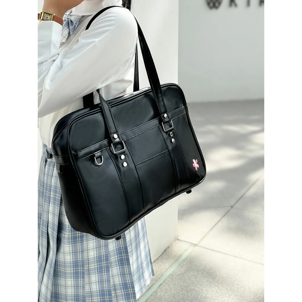 2026 Japanese College Style JK Uniform Bag Female Large Capacity Commuter Underarm Handheld Shoulder Bag Student Computer Bag