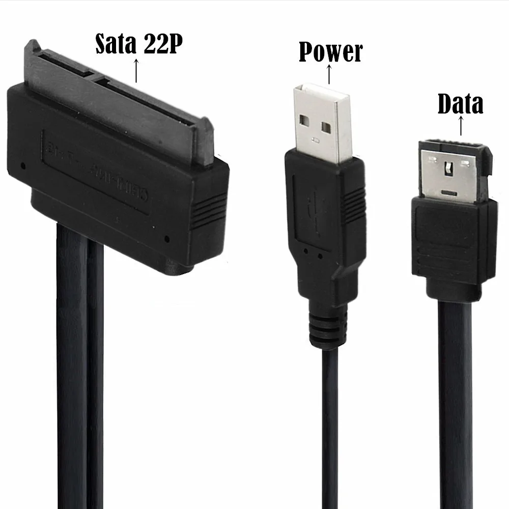 50cm Hard Disk Drive SATA 22Pin to ESATA Data USB Powered Cable Adapter Converter for HDD Driver Laptop