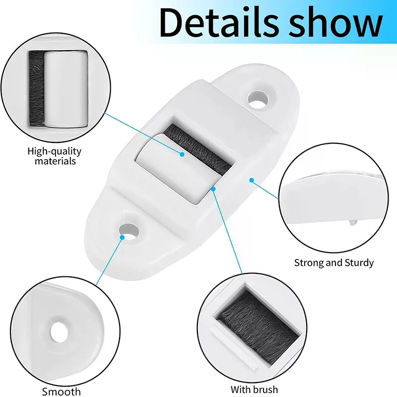 

Shutter Belt Roller Guide with Brush, Suitable for Belts up to 23mm Wide, Sold in 2/4/10PCS