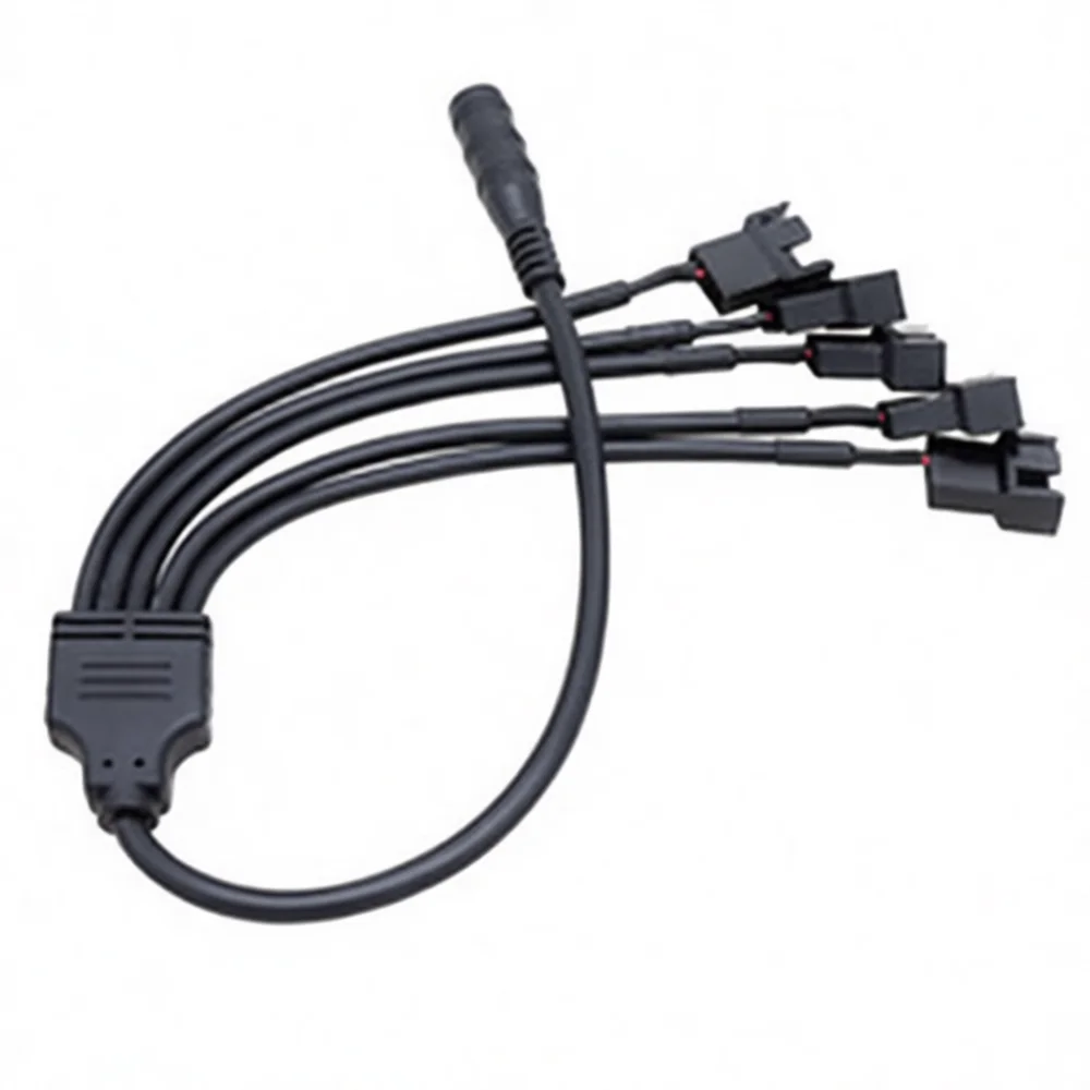 Computer Fan Power Cable DC5521 To Dual 4Pin Splitter Cord PC Case Cooling Accessory High Performance Wiring Device