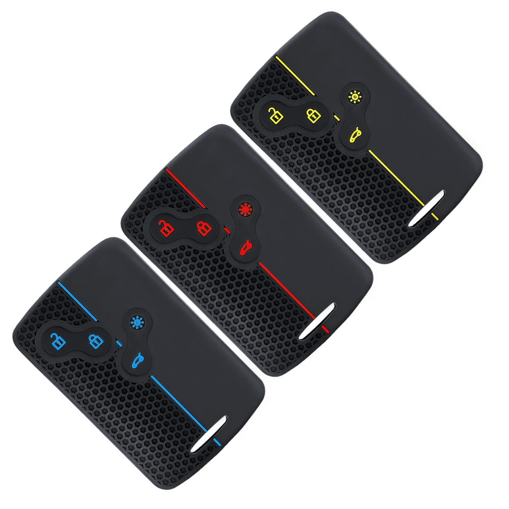 Silicone Card Key Case Accessories for Renault Megane 2 3 Scenic Laguna Clio Captur Duster Logan Trafic Koleos Fluence Zoe Cover