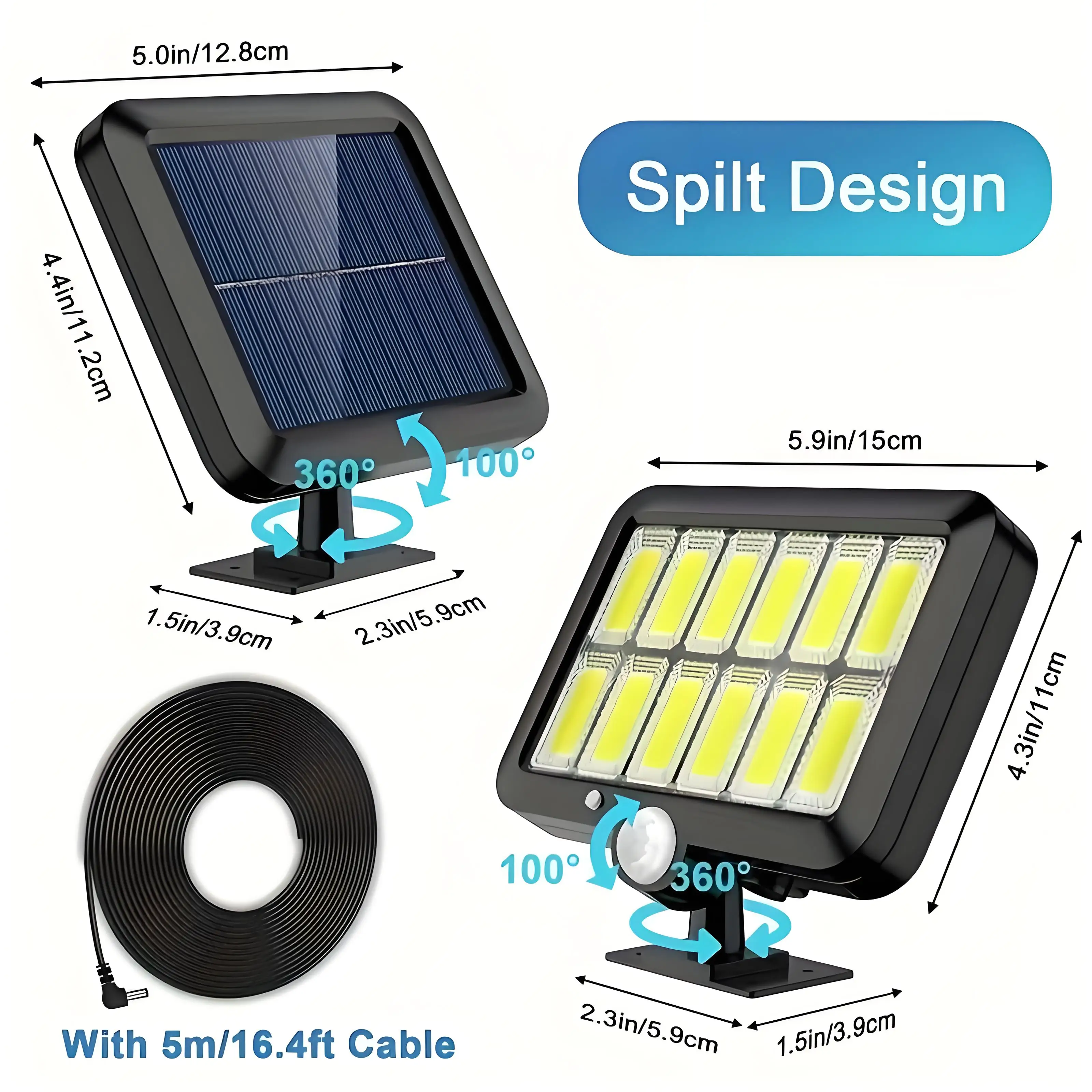 Solar Split-Type Light, Outdoor Garden Sensor Light, Led Household Motion Sensor Wall Light, Garage Light, Lighting Street Light