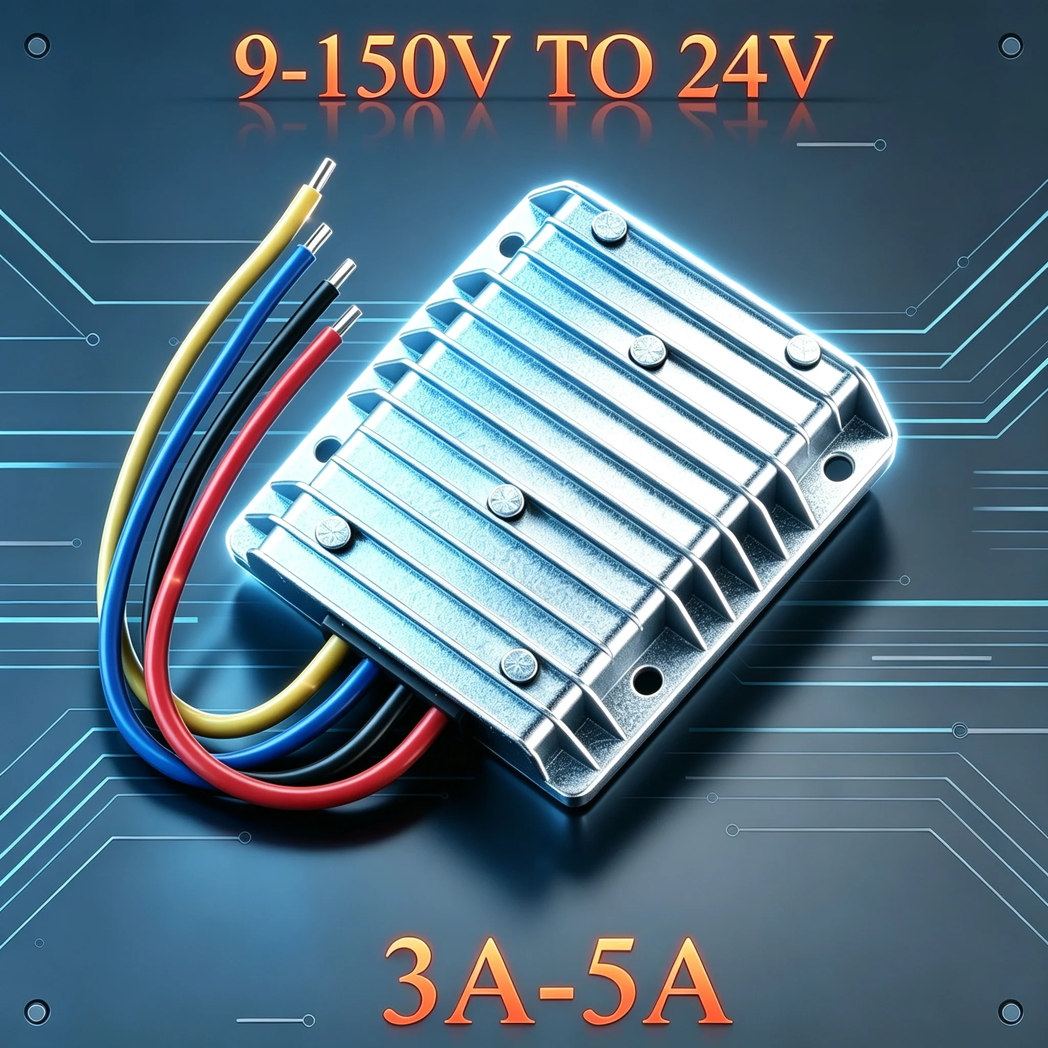 Isolated 9~150V to24V DC DC Power Converter  Waterproof Dustproof 120V 96V 72V 60V 48V 36V 24V 12V Converter Step-Down Module