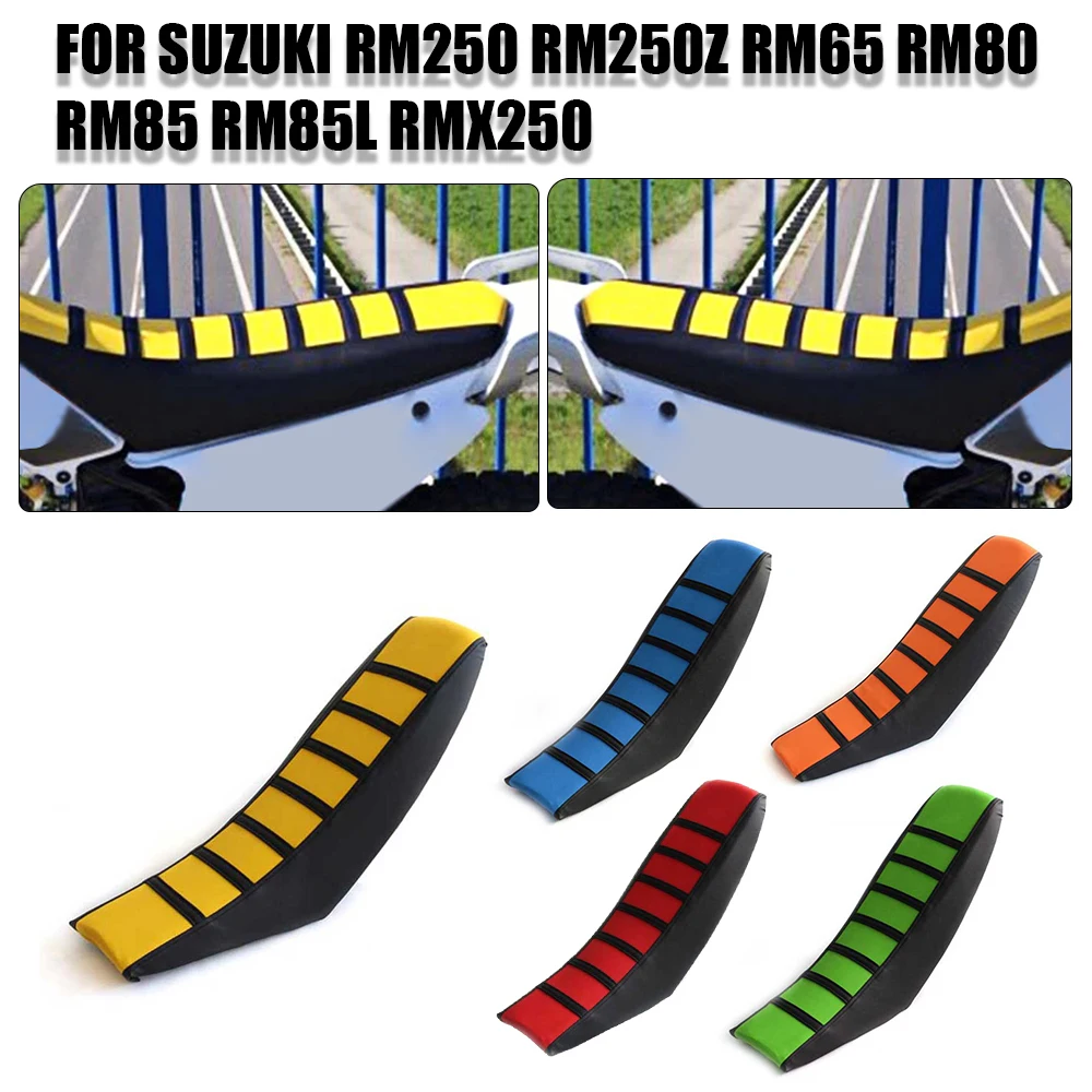 

Мягкий резиновый чехол на сиденье с полосатыми накладками для мотокросса и кросс-кантри для Suzuki RM250 RM250Z RM65 RM80 RM85 RM85L RMX250
